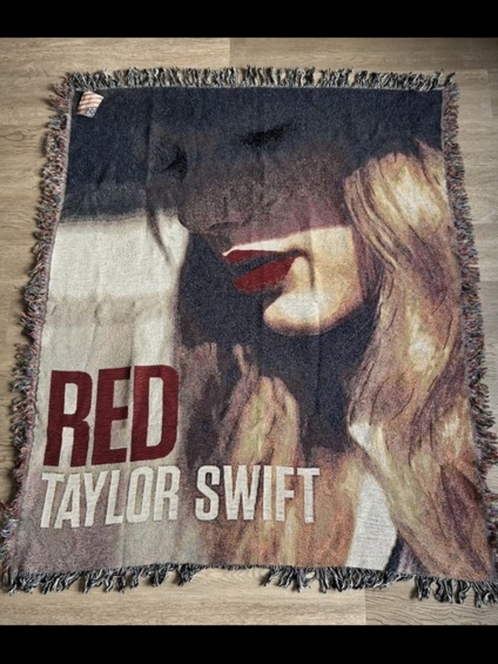 Taylor Swift Red Album Throw Blanket - Red, Cream, Black